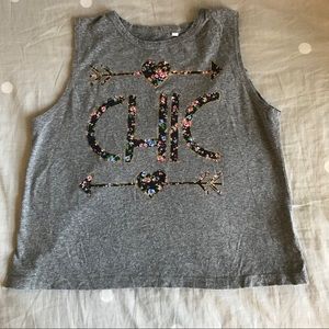 Modern Lux Chic Floral Relaxed Tank